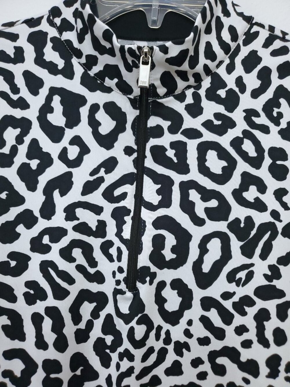 Tail Activewear Animal Print Long Sleeve 1/4 Zip Tennis Pickleball Golf Top M - Picture 2 of 13